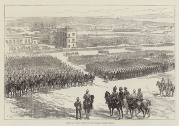 Review of Indian Troops on the Floriana Parade, Malta